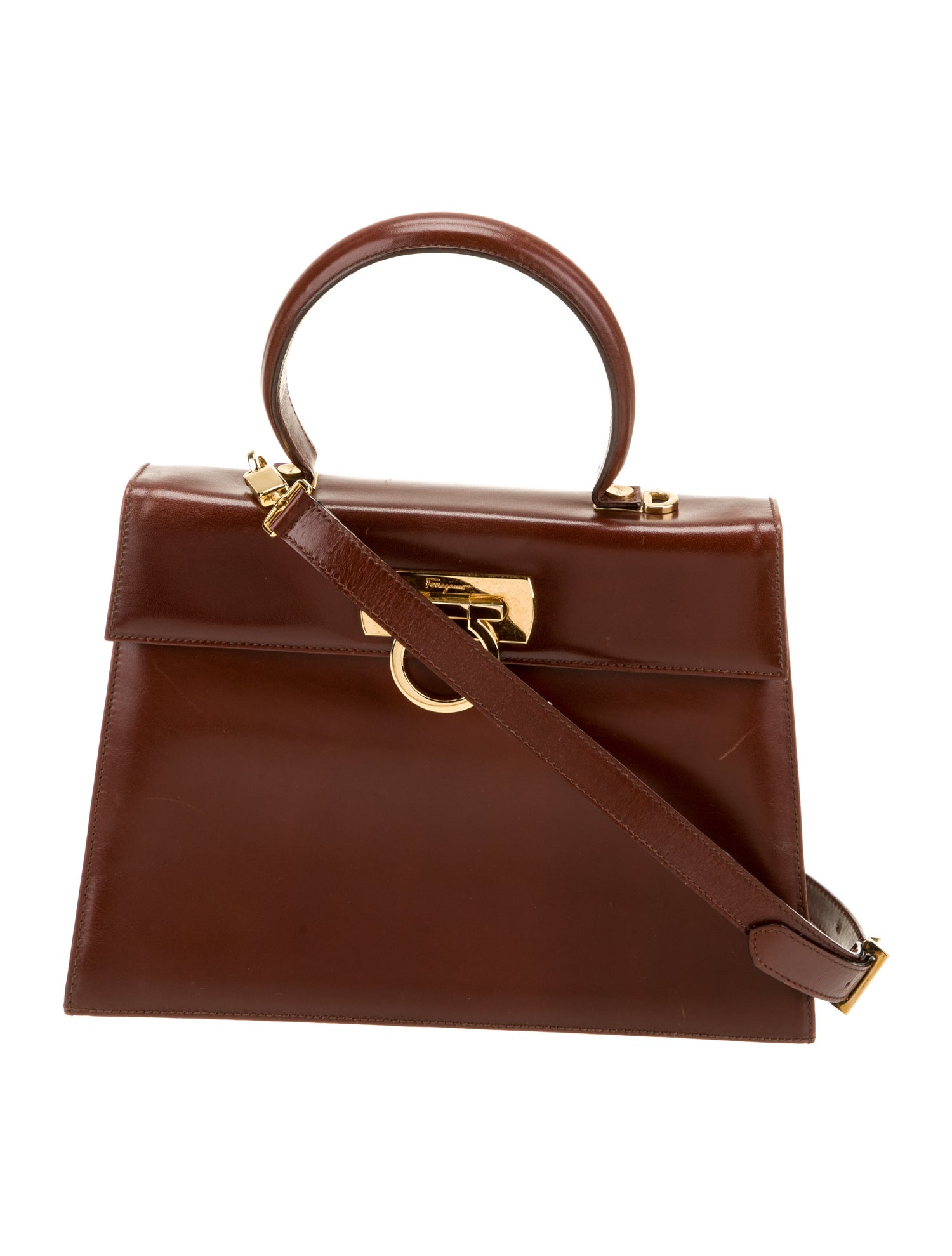 Salvatore Ferragamo Leather Top Handle Bag